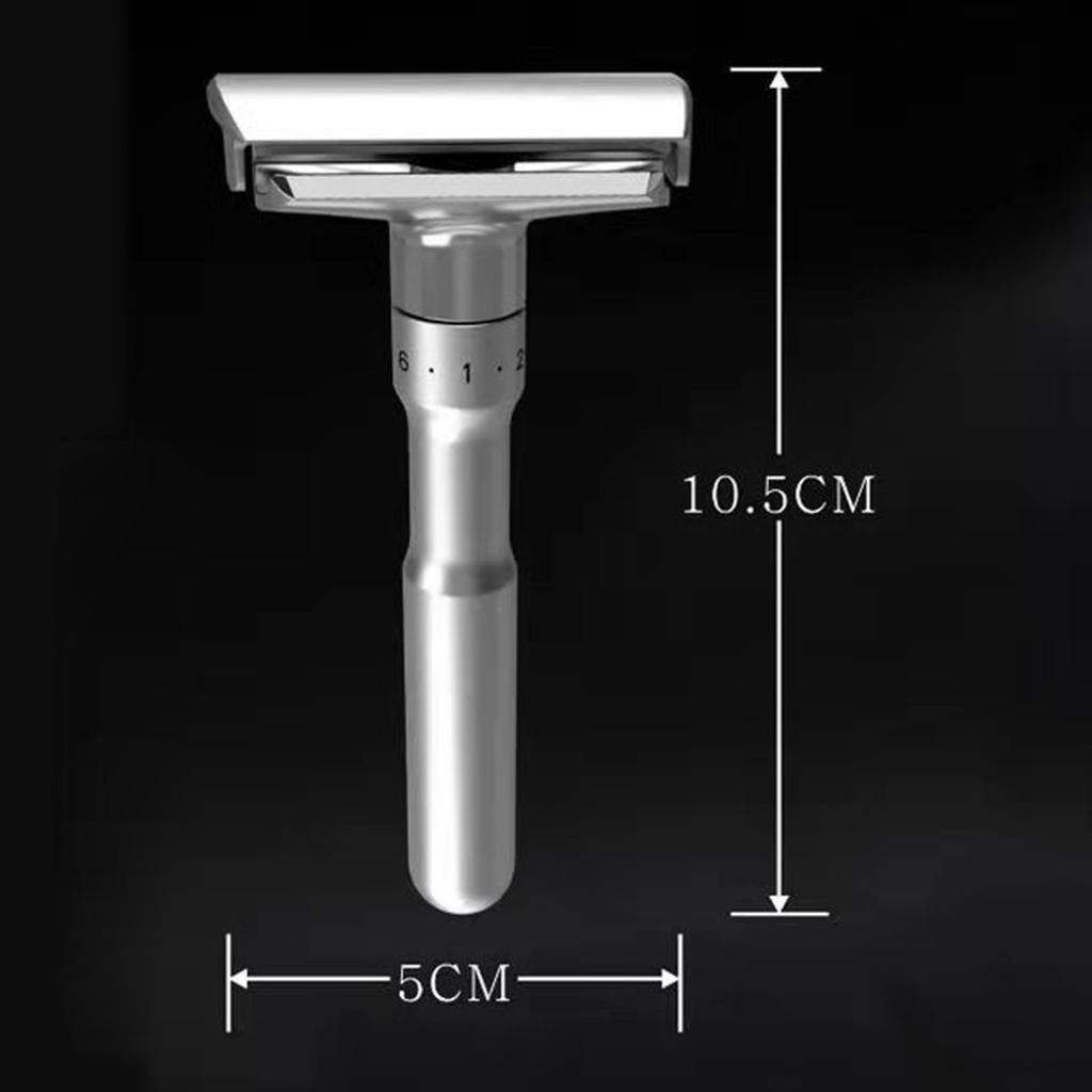 Mens Classic Double Edge Safety Razor Beard Shaver + Free Stainless Steel Blades