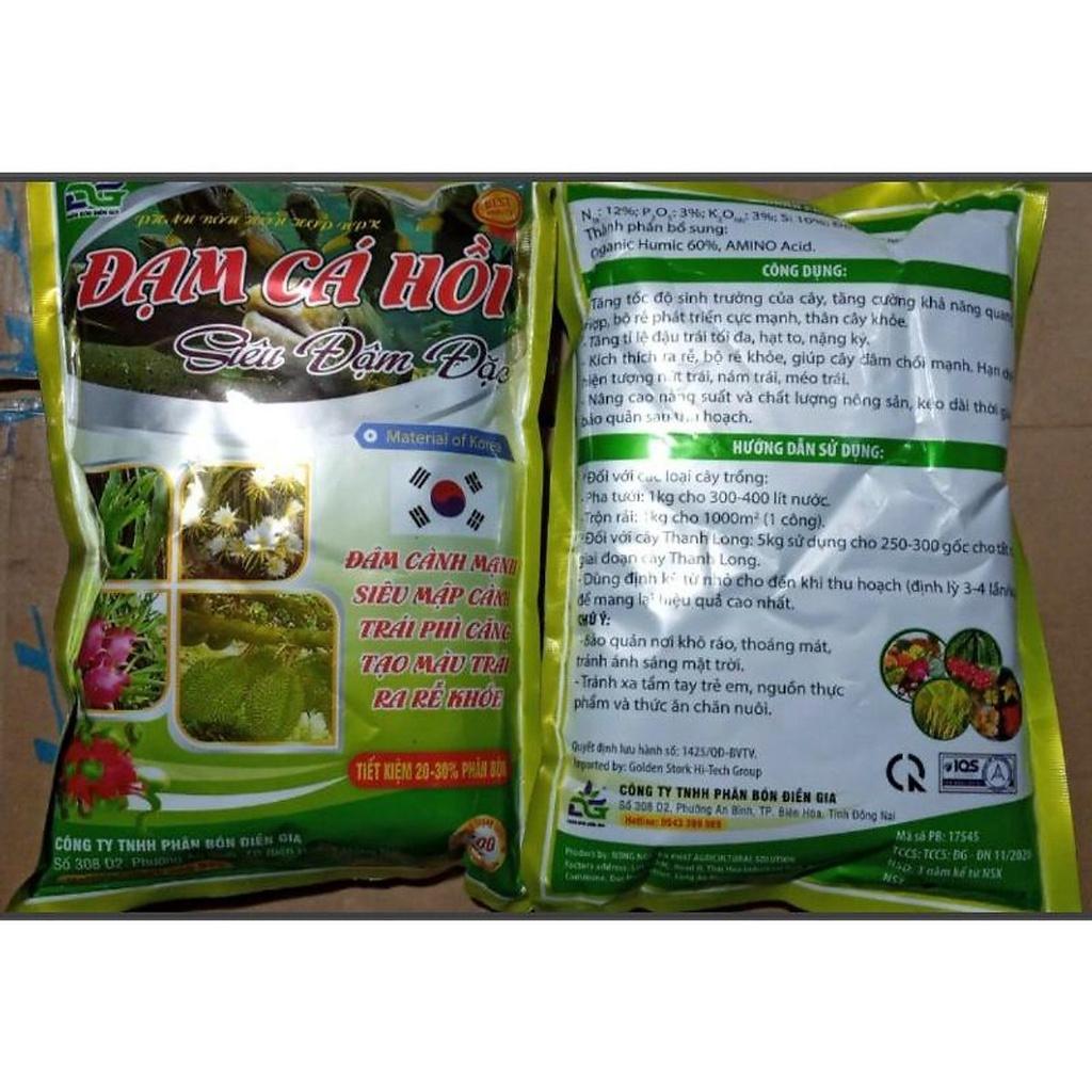 PHÂN BÓN HỮU CƠ ĐẠM CÁ HỒI CHUYÊN CHO RAU VÀ HOA.SIÊU MẬP CÀNH, ĐÂM CHỒI, KÍCH RA RỄ GÓI 800GR