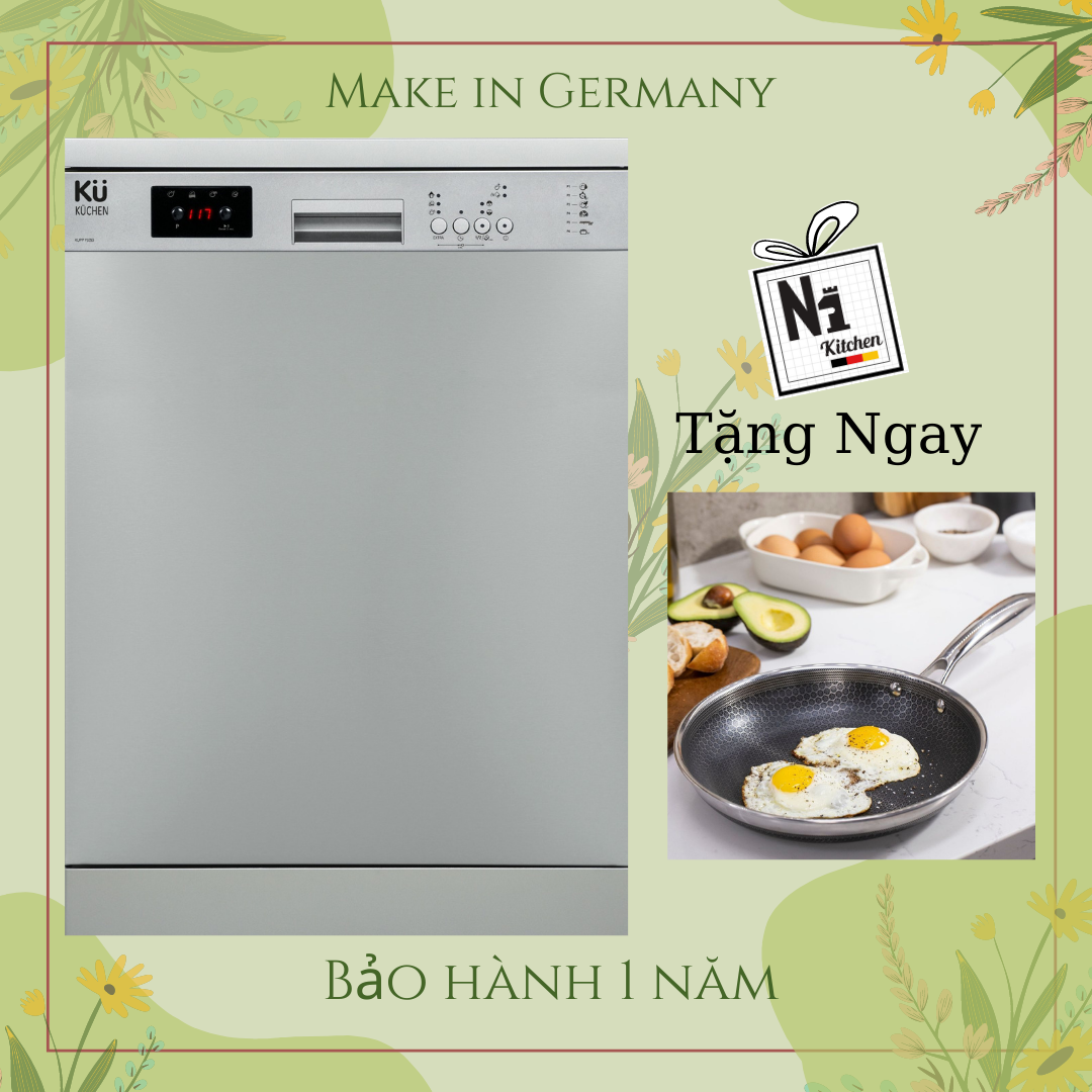 Máy Rửa Bát KUCHEN ĐỨC - KUPP 70353- 3 Ngăn Phím Bấm, Sơn Tĩnh Điện, Siêu Sấy - Hàng Chính Hãng