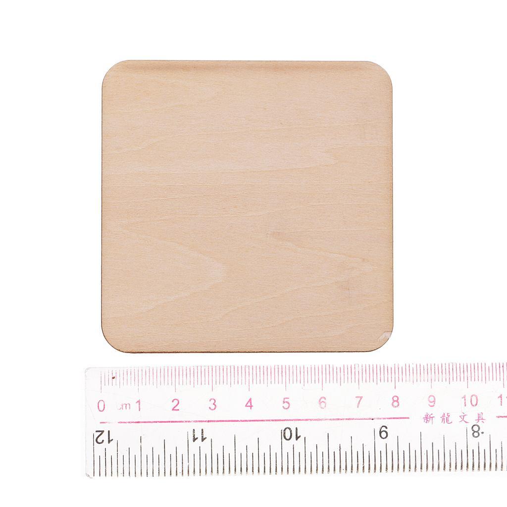 20Pcs Unfinished Wood Tags Wooden Blank Plaque DIY Pyrography Modeling 80mm