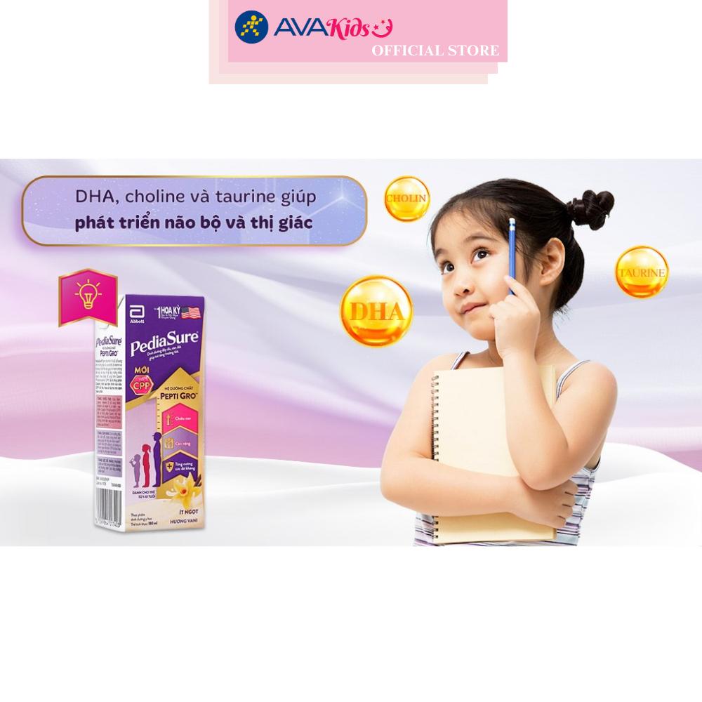 Thùng 48 hộp sữa pha sẵn Abbott PediaSure hương vani 180 ml (1 - 10 tuổi)