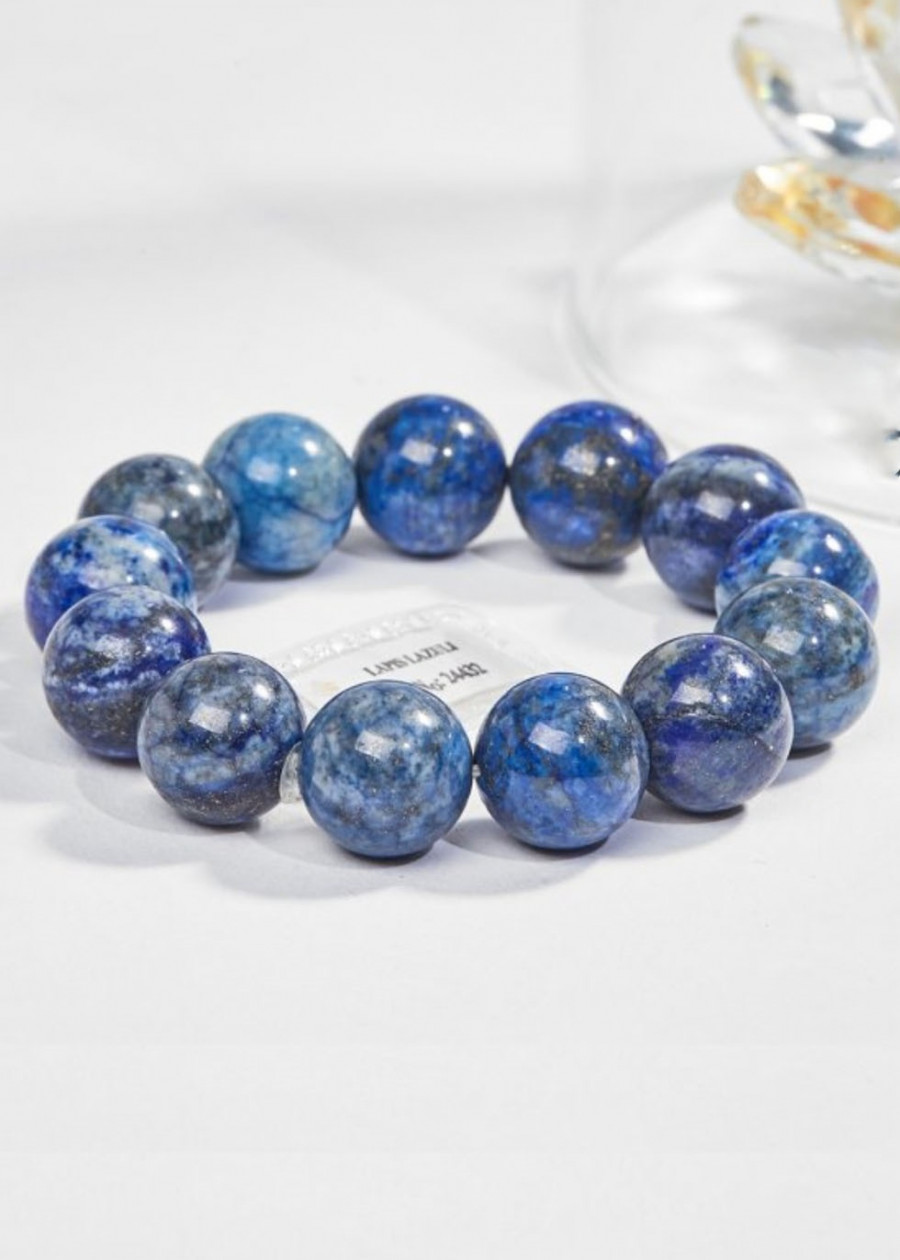 Gembank Lắc Tay Đá Lapis Lazuli 16MM Kèm Giấy Kiểm Định