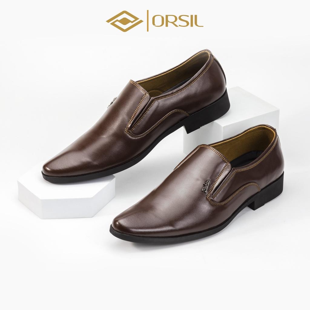 Giày công sở nam da cao cấp ORSIL mã CS-H hai màu đen và nâu
