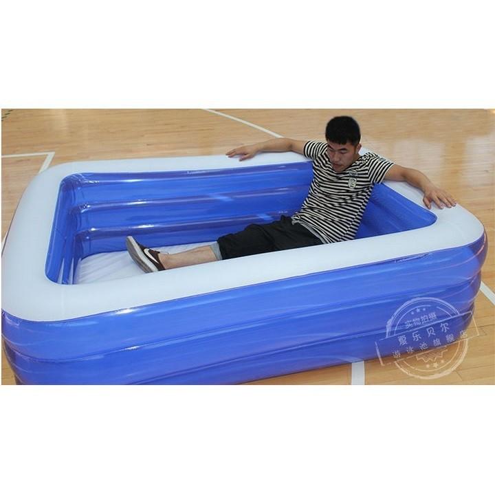 Bể bơi 1m8 họa tiết 3 tầng, phao bơi cho bé