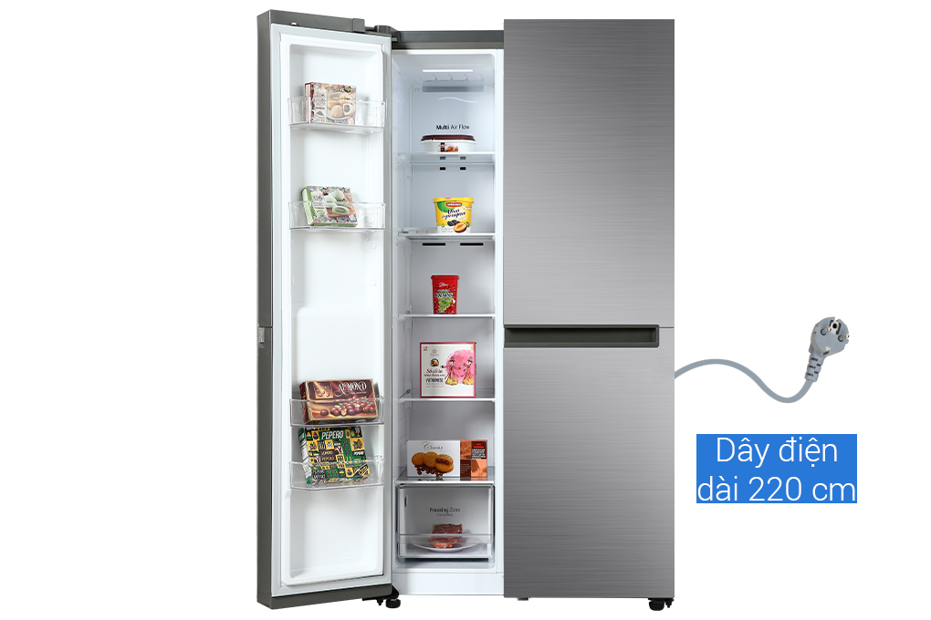 Tủ lạnh LG Inverter 649 Lít GR-B257JDS - Hàng chính hãng - Giao HCM và 1 số tỉnh thành