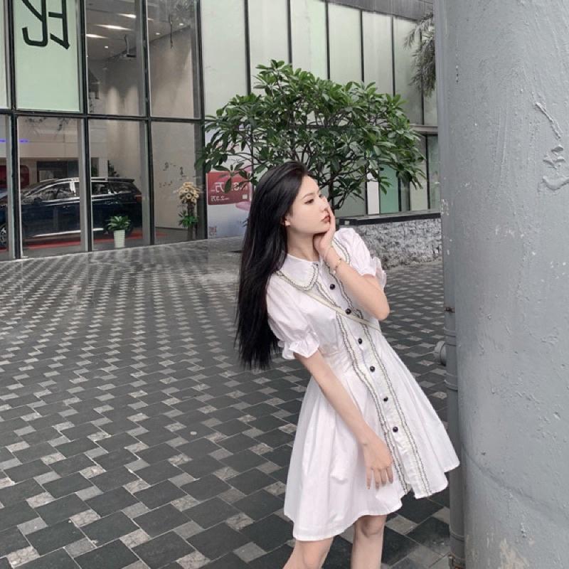 Naive dress - đầm trắng tay phồng cổ vuông