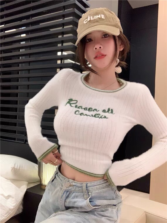 Áo Len Body Thêu Chữ Tennis Girl lông mềm Soft Reason All