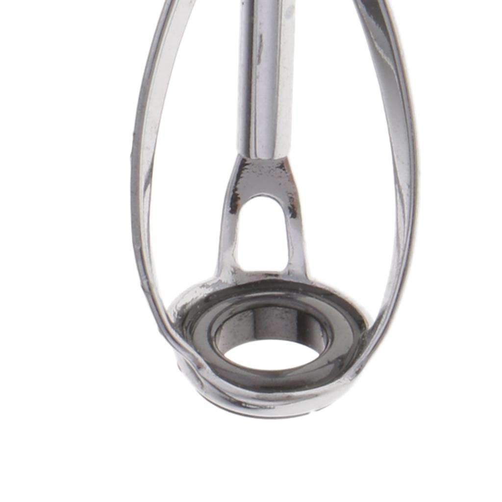 5pcs Fishing Rod Pole Guides Tips Top Eye Rings Rod Repair Kit