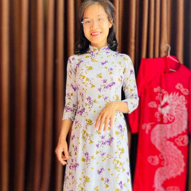 Áo dài hoa nhí