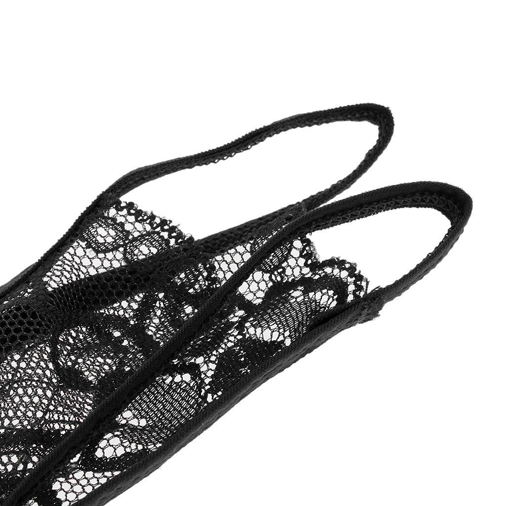 2 Pack Womens Sexy Floral Lace Thong Underwear Crotchless Panties Lingerie