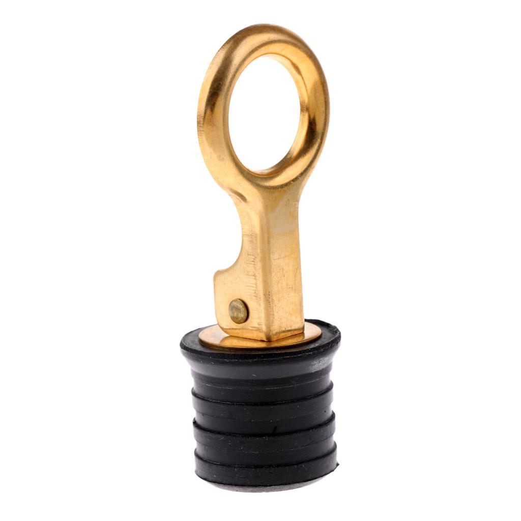 30mm Outer Diameter Rubber Brass Snap Flip Style Boat Hull Livewell Drain Plug