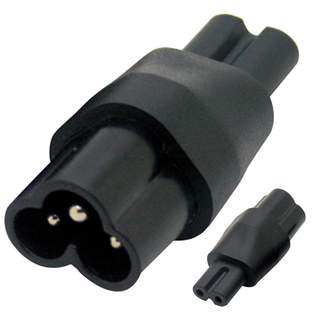 IEC 320 C6 To C7 AC Adapter IEC 3 Pole Male To 2 Pole Figure