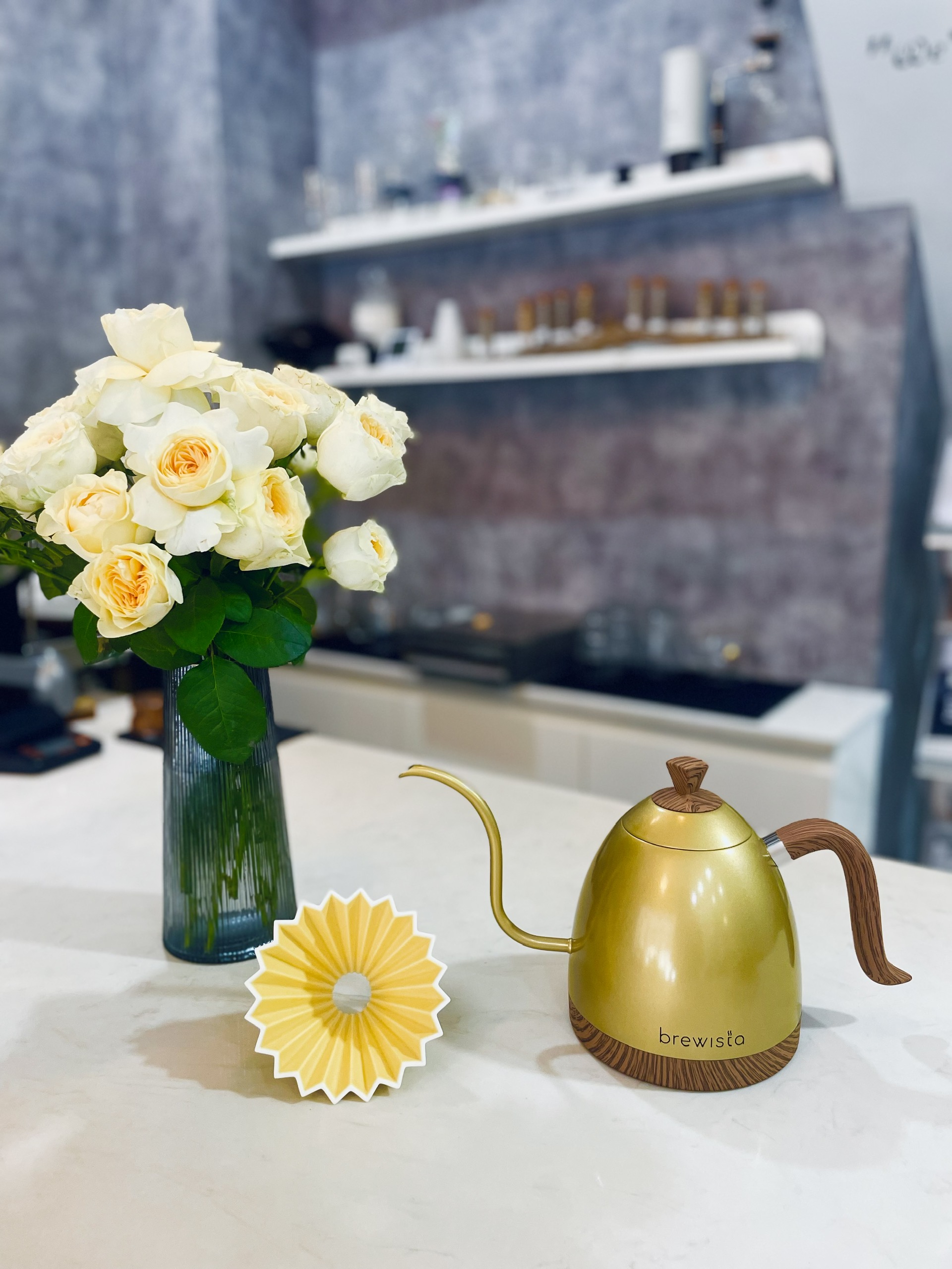 Ấm đun cảm ứng chuyên dụng rót cà phê Kettle 600ml - Champagne Gold
