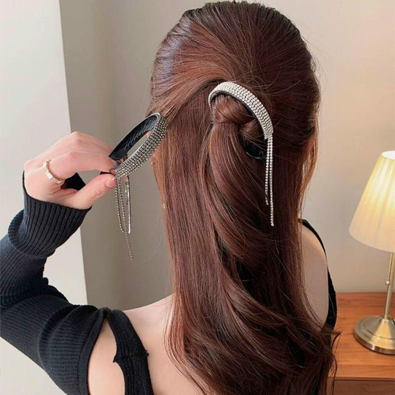 vòng bới tóc đính đá hàn quốc siêu xinh thời trang