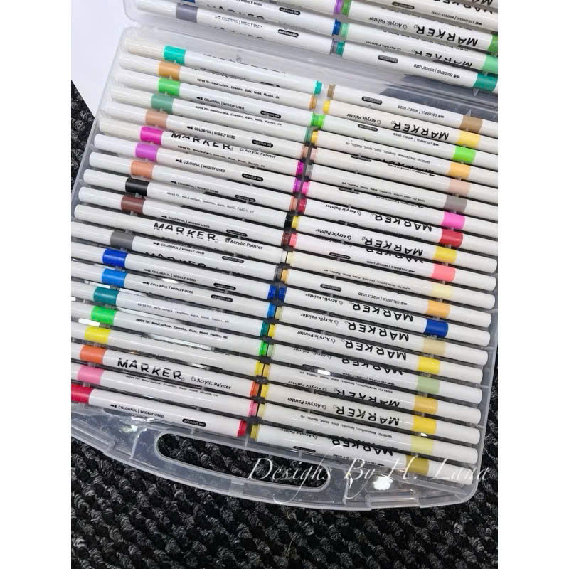 Bút Màu Acrylic Marker Tăng 50% Mực, Vẽ Trên Mọi Chất Liệu, Có Thể Vẽ Chồng Màu - HÀNG CHÍNH HÃNG MINIIN