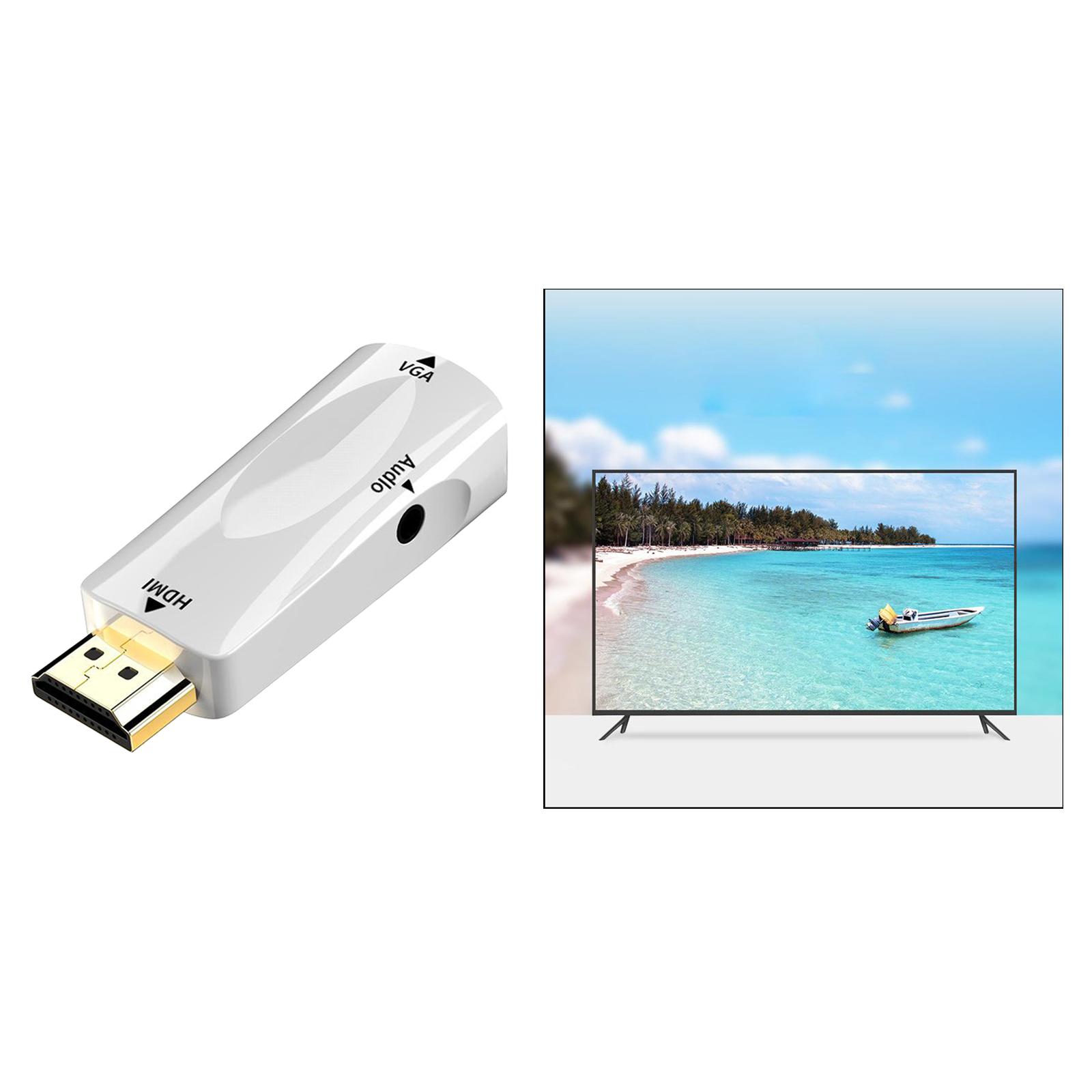 HDMI to VGA Adapter, HDMI to VGA Converter  Compatible with Computer,Desktop,Laptop,PC,Monitor,Projector,HDTV, Chromebook,Raspberry