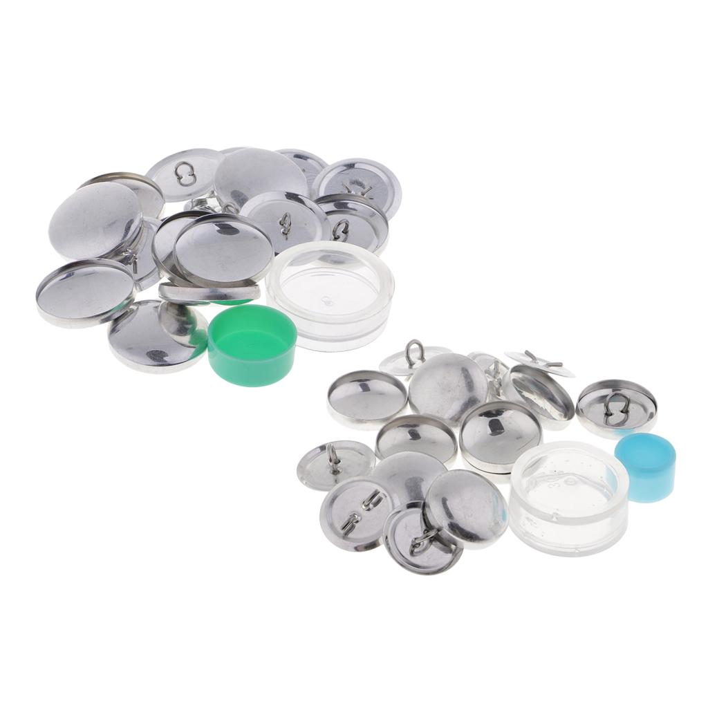 20 Miếng 20 Mm 30 Mm Vòng Kim Loại Phối Nút Lắp Ráp Bộ Dụng Cụ Tự Làm Túi Vải Khóa Bộ Dụng Cụ Báo Chí nút Vải