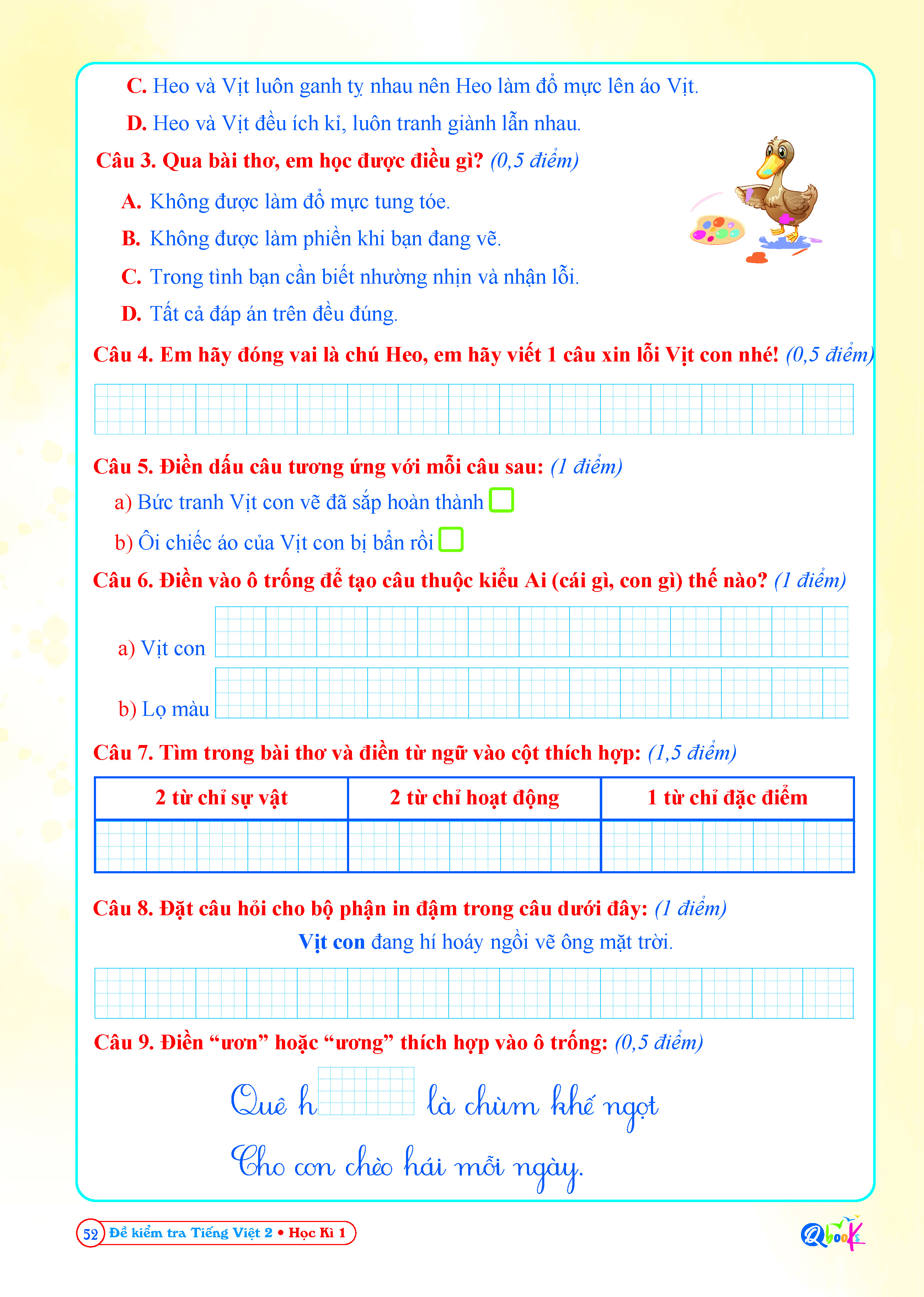 Đề Kiểm Tra Tiếng Việt Lớp 2 - Cánh Diều (Tự Chọn Sách)