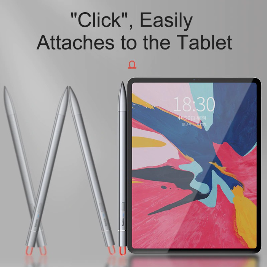 Bút Cảm Ứng Baseus Square Line Capacitive Stylus Pen Sử Dụng Pin Sạc 140mah - Hàng Chính Hãng