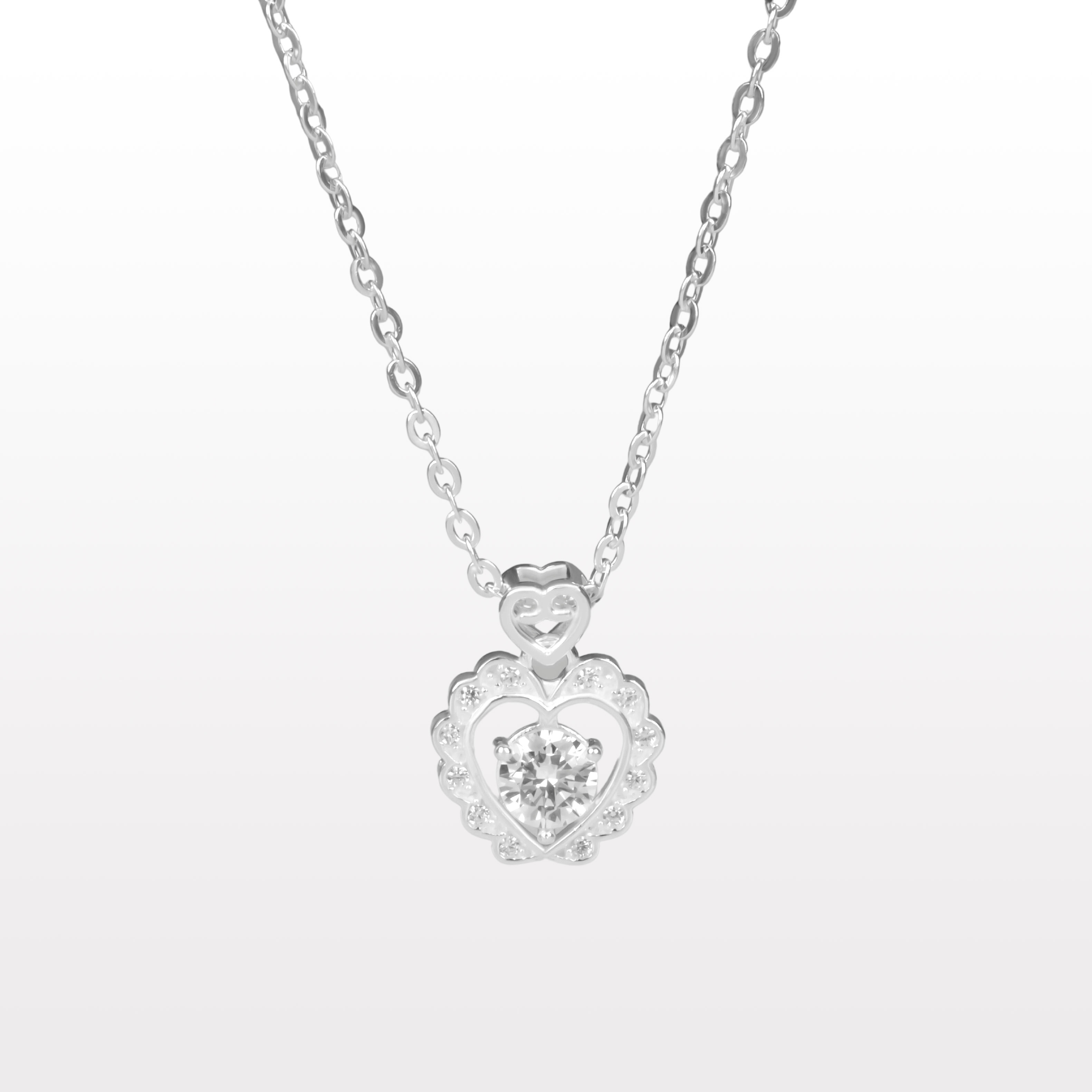 Dây Chuyền Nữ Mặt Trái Tim Bạc 925 ADJ Jewelry Cao Cấp - SD54113