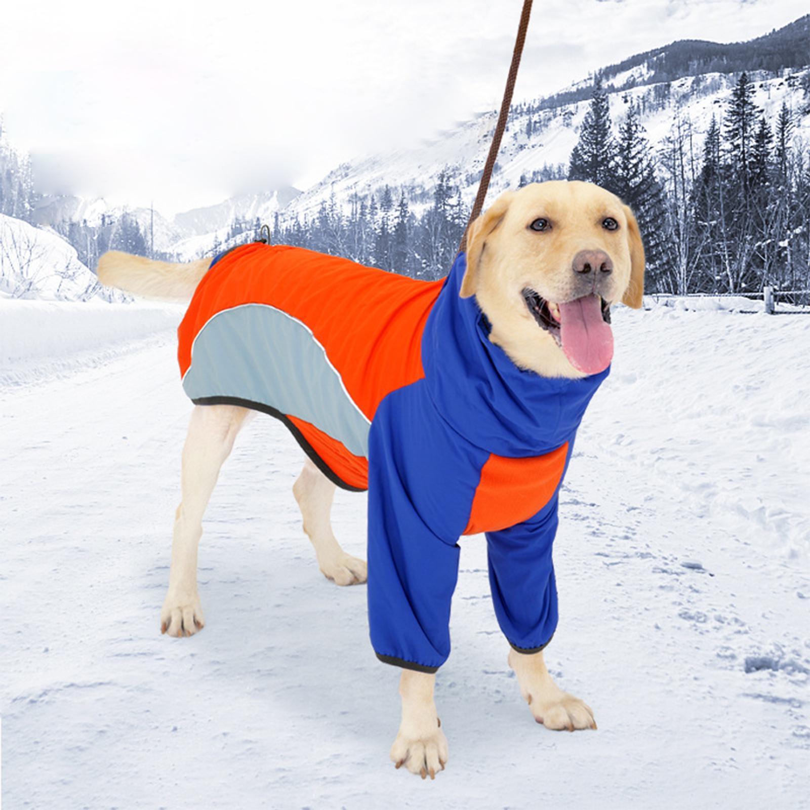 Dog Winter Coat Snowsuit Clothes for Medium Large Dogs Windproof Apparel Reflective for Outdoor Parties Travel Walking Picnic
