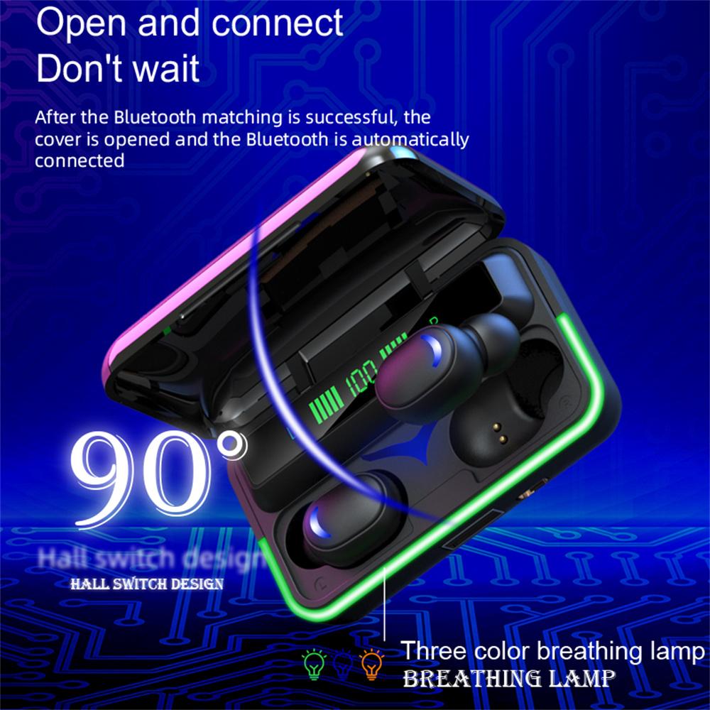 E10 Bluetooth V5.1 Tai Nghe Có Sạc USB Box Màn Hình 8D Âm Thanh TWS Tai Nghe Nhét Tai Không Dây Có Mic Dành Cho Điện Thoại Thông Minh