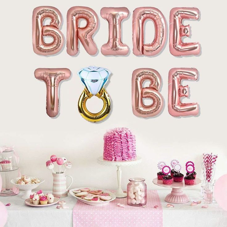 Bộ bong bóng trang trí chữ Bride To Be màu Rosegold Ctdt19