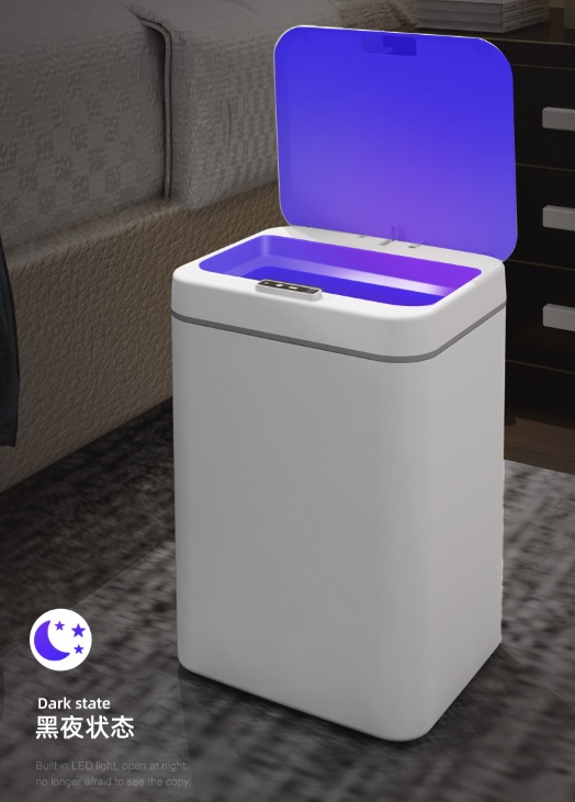Thùng Rác Khử trùng tia UV Cảm Ứng Tự Động 16L Versatile Design