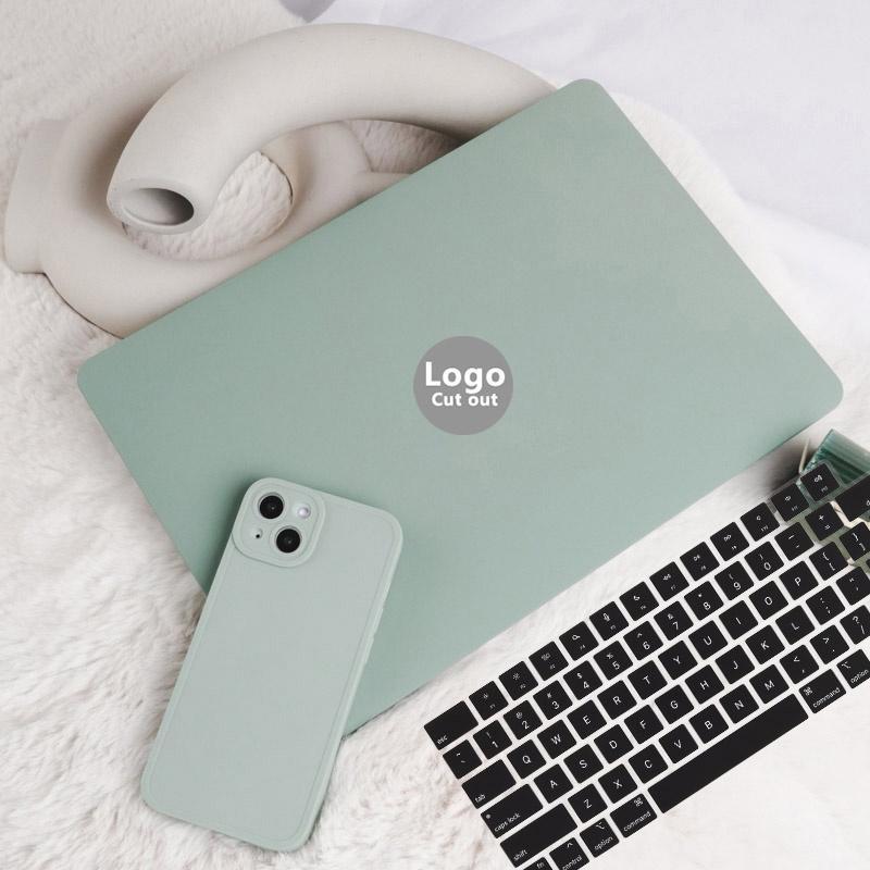Vỏ Bảo Vệ Bàn Phím Cứng Màu Đậu Xanh Lá 2020 2021 2022 Air M1 M2 A2337 A2338 A2442 Cho Macbook pro