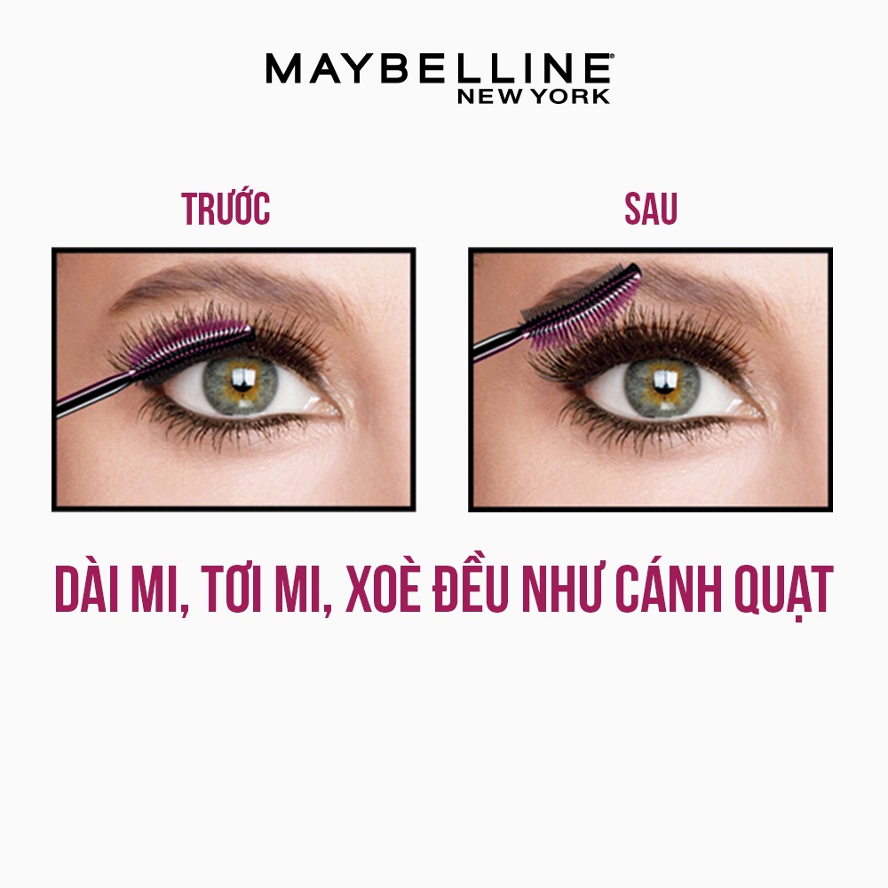 Mascara Dài Mi Và Tơi Mi Tự Nhiên Maybelline New York Lash Sensational Waterproof Chuốt Mi Không Lem Không Trôi 10ml