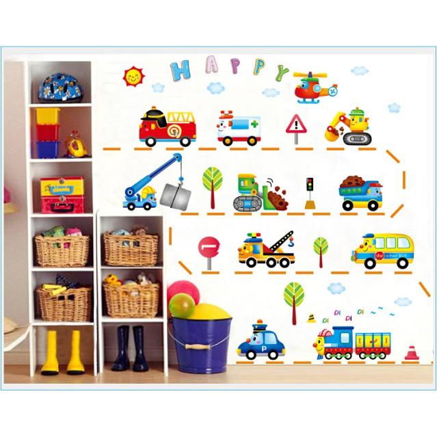 Decal trang trí thế giới xe siêu kute