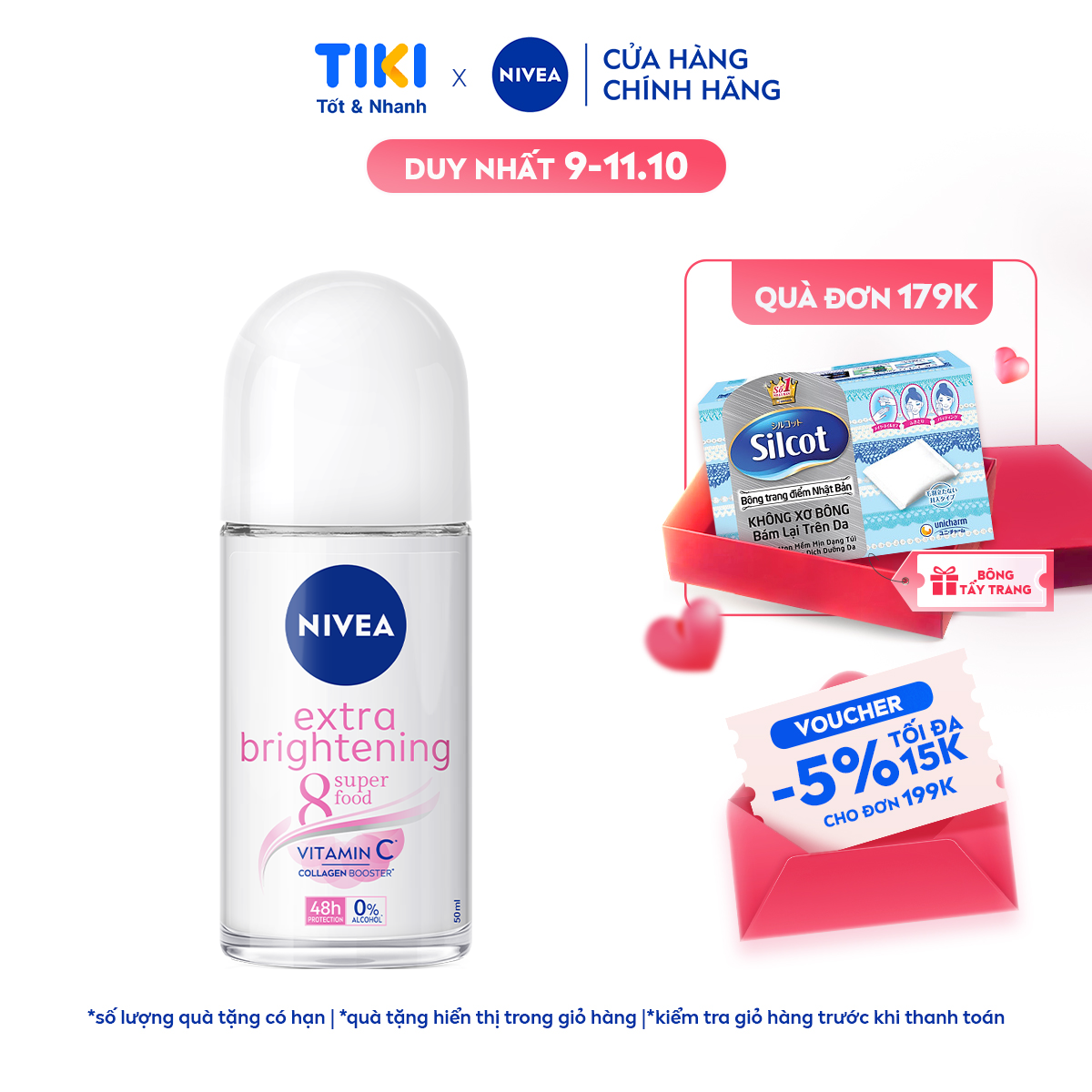 Lăn Ngăn Mùi NIVEA Extra Whitening Trắng Mịn Mờ Vết Thâm - 83747