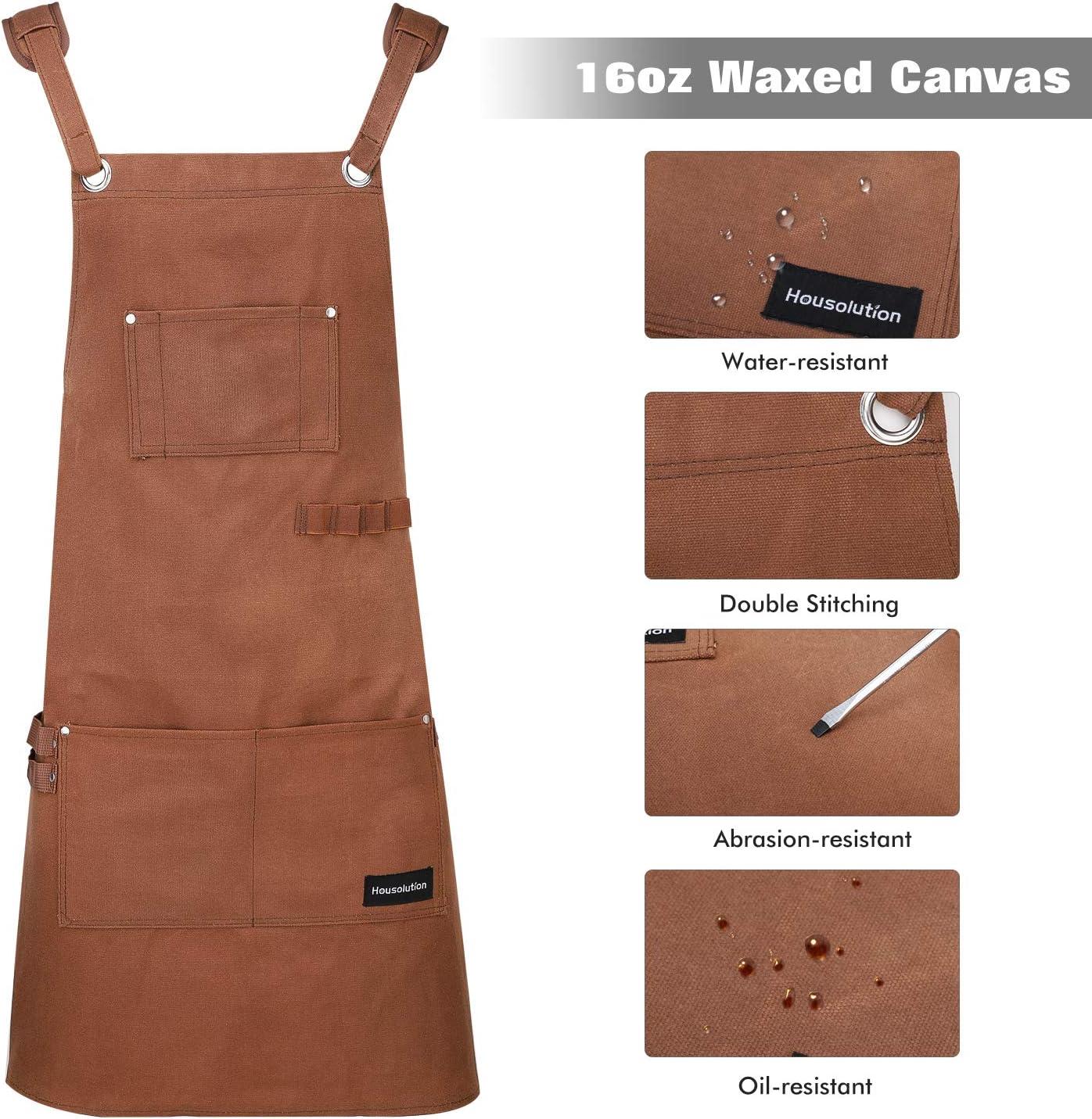 Heavy Duty Oilcloth Đa chức năng chống thấm nước Oilproof Tạp dề màu nâu