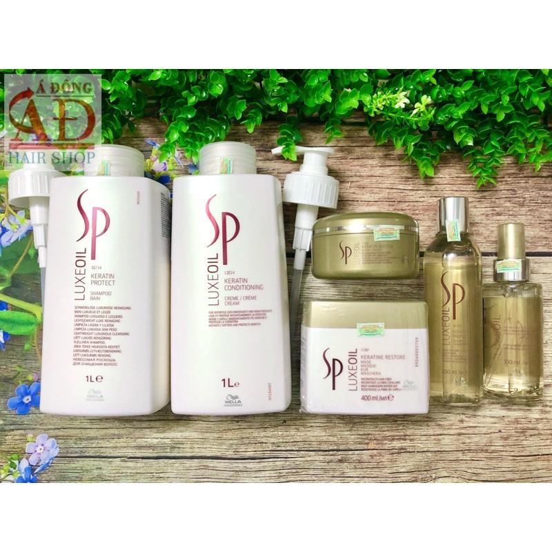 Dầu gội xả ủ Tinh chất dưỡng phục hồi tóc SP Luxe oil Keratin Protect Đức