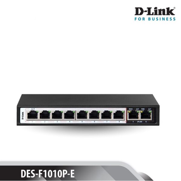 Switch PoE 10 cổng D-LINK DES-F1010P-E - Hàng chính hãng