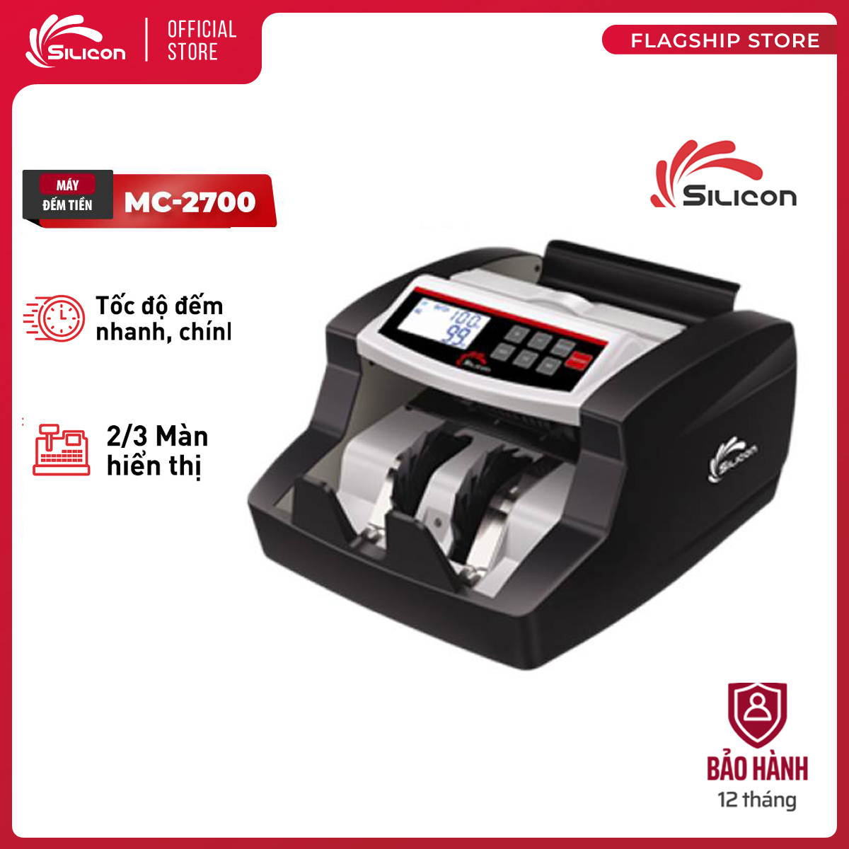 Máy Đếm Tiền Thế Hệ Mới Silicon MC-2700 - Hàng Chính Hãng