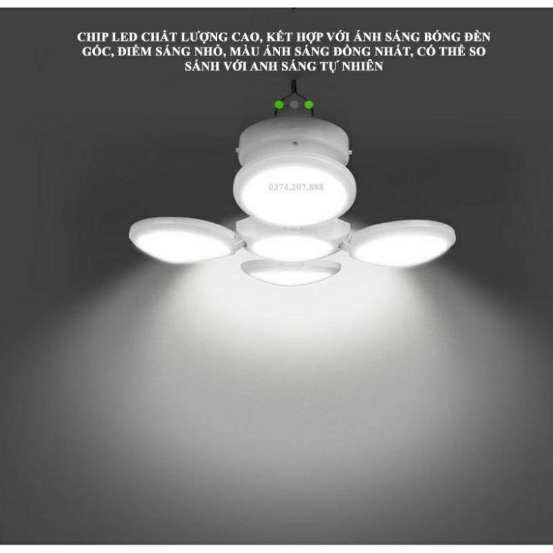 Bóng đèn led tích điện, năng lượng mặt trời hình 4 Cánh Hoa có thể đóng mở