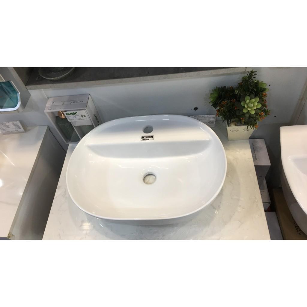 Chậu lavabo rửa mặt đặt bàn viền mỏng bo tròn cạnh