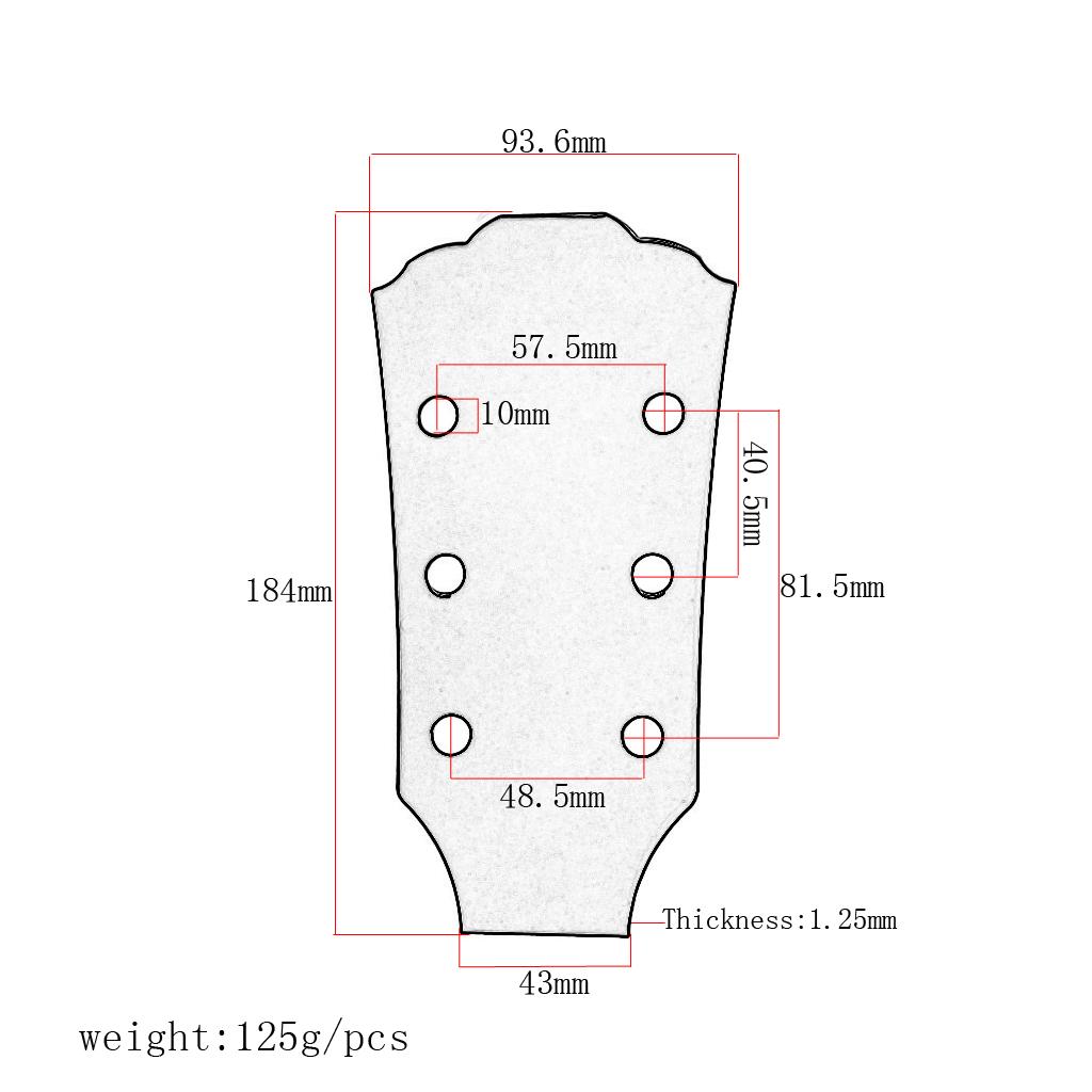 DIY Steel Guitar Head Template for Les Paul Electric Guitar Accessory