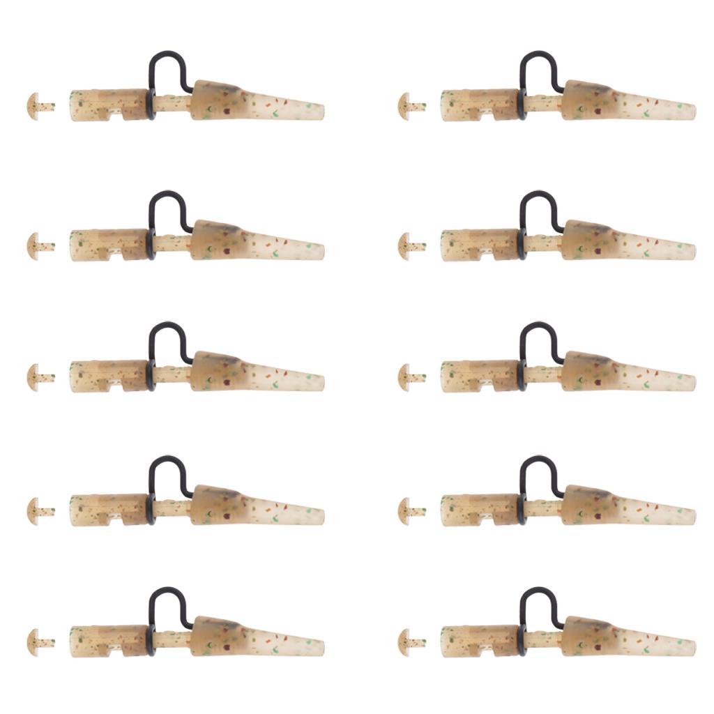 10pcs Carp Fishing Heavy Duty Clips & Tail Rubber Fishing Accessories High Quality Durable to Use