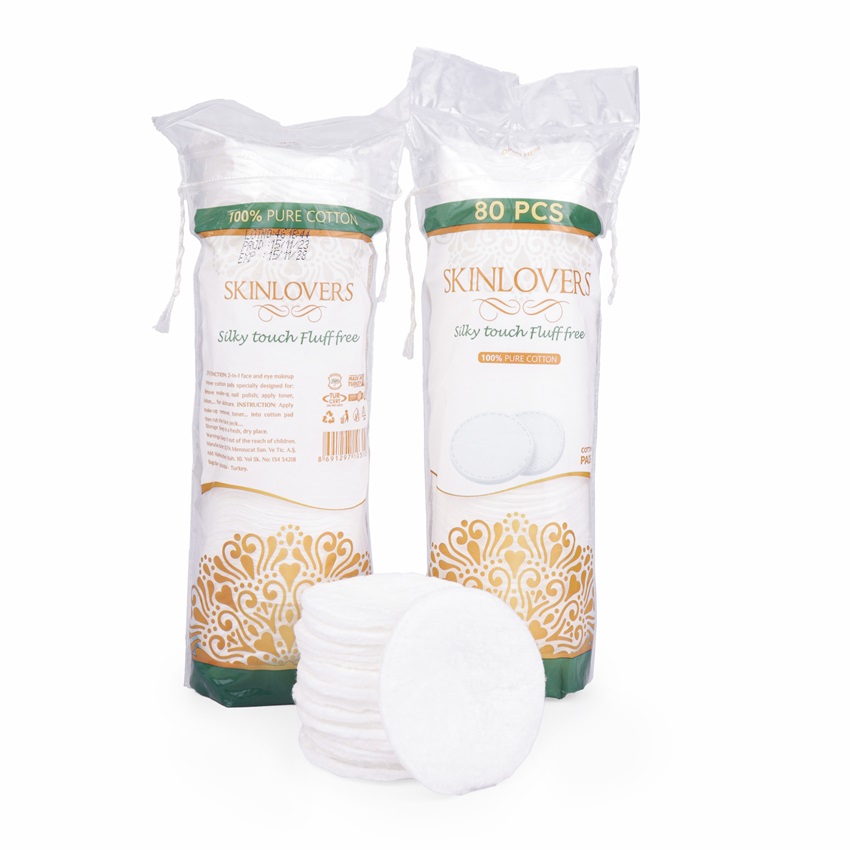Bông Tẩy Trang Skinlovers 80 Miếng Sản Xuất Từ 100% Bông Bocoton Tự Nhiên