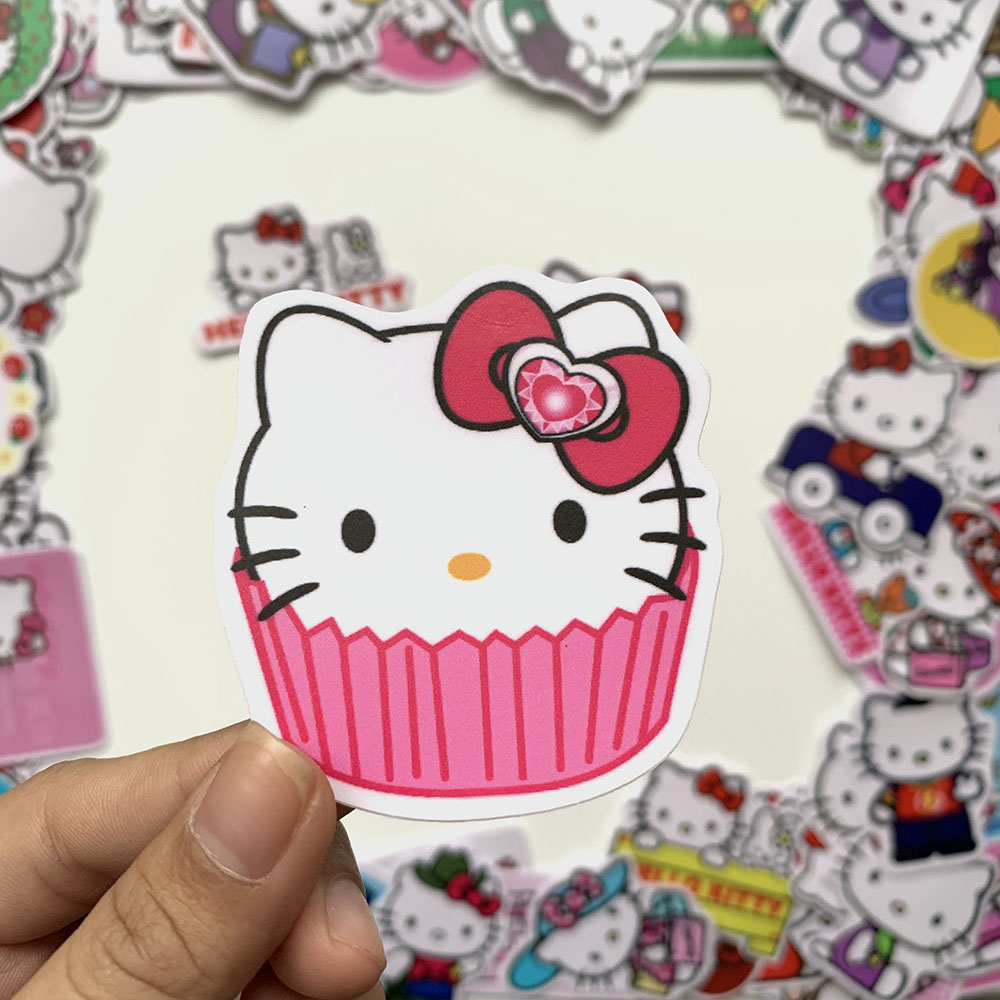 Bộ 20 Sticker Hello Kitty Hình Dán Chủ Đề Mèo Dễ Thương Cute Chống Nước Decal Chất Lượng Cao Trang Trí Va Ly Du Lịch Xe Đạp Xe Máy Xe Điện Motor Laptop Nón Bảo Hiểm Máy Tính Học Sinh Tủ Quần Áo Nắp Lưng Điện Thoại