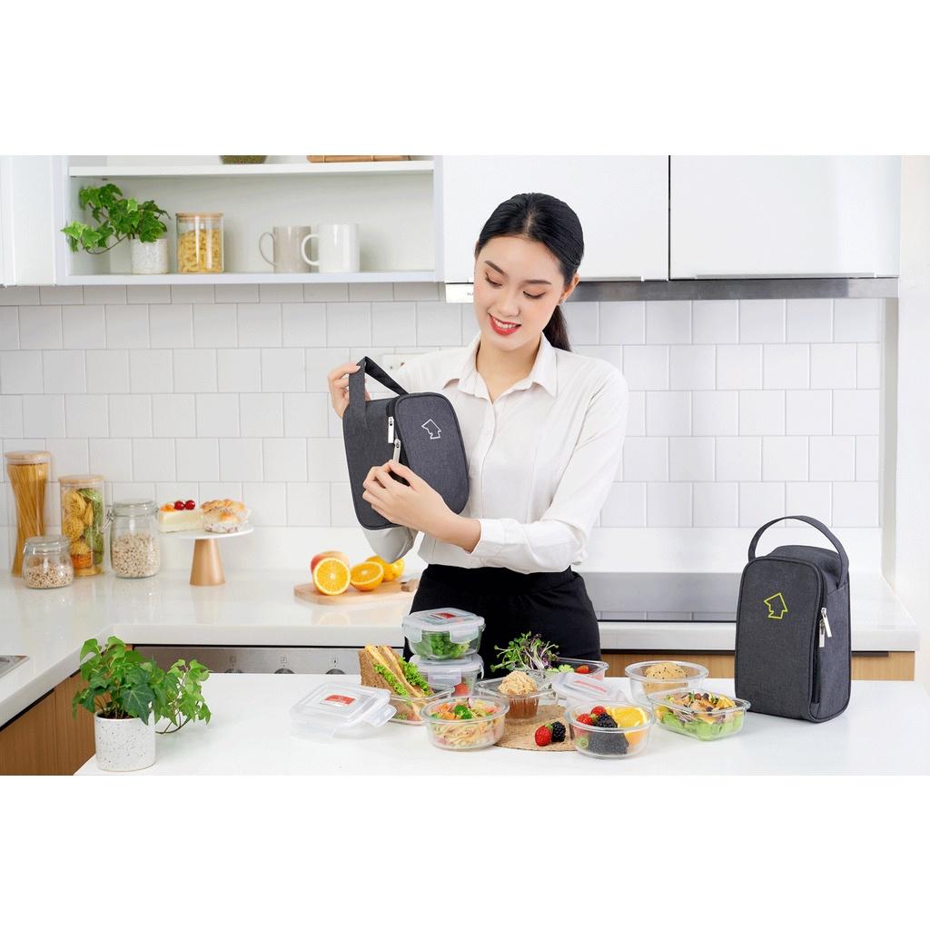 Hộp thủy tinh hộp đựng cơm trữ thức ăn chịu nhiệt COBA'COOK hộp chữ nhật 1041ml- CBHL1041