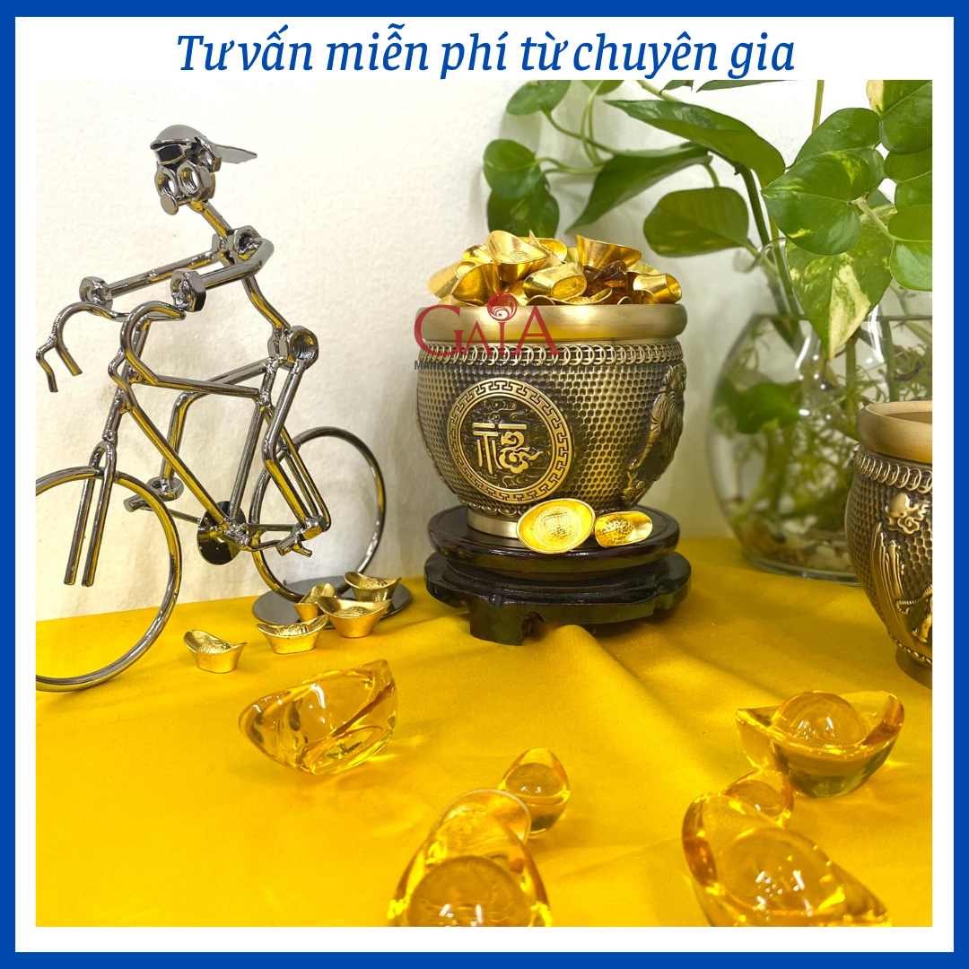 Thỏi vàng thủy tinh phong thủy kim nguyên bảo chiêu tài lộc size 5cm