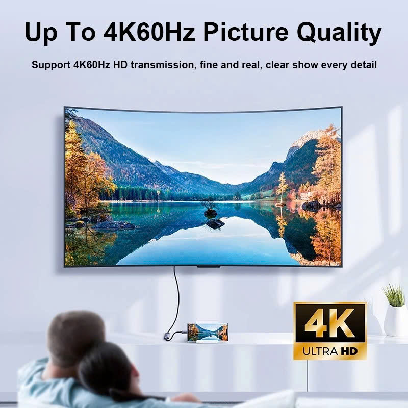 Bộ chuyển thunderbolt 3 usb type c ra hdmi 2.0 4k 60hz Hàng chính hãng - HUB CHUYỂN ĐỔI USB TYPE C