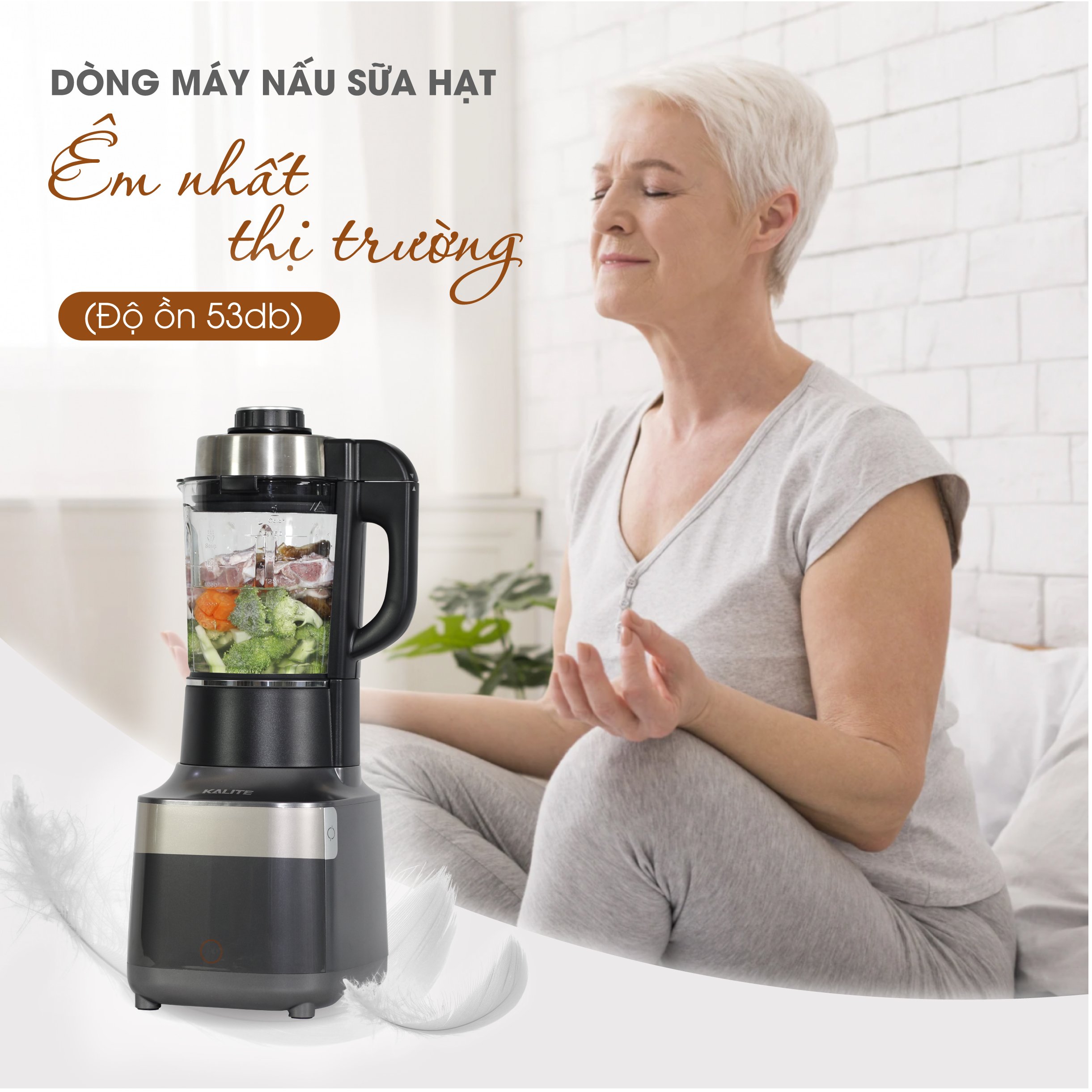 Máy làm sữa hạt đa năng Kalite Pro900, (Công suất 2700W, Dung tích 1.75L, Có Cảm Biến Chống Trào - Hàng Chính Hãng