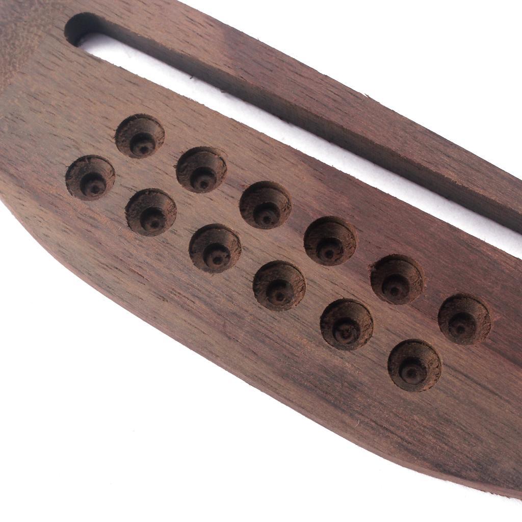 2X DIY Rosewood 12 Holes Guitar Bridge for Acoustic Guitar Replacement Parts