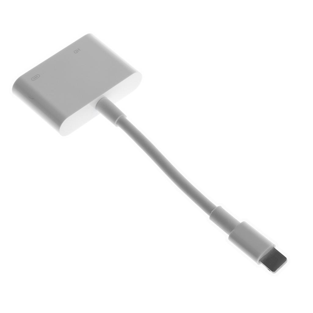 Digital AV Adapter Converter for iPhone to Mirror on HDTV Projector Monitor