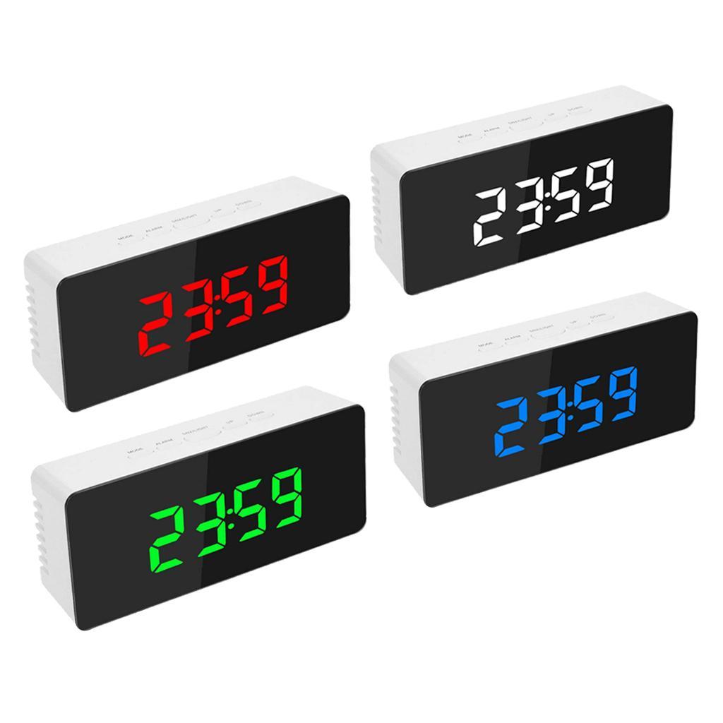 Surface Alarm Clock Led Display Desktop Clocks for Adults Bedroom Red