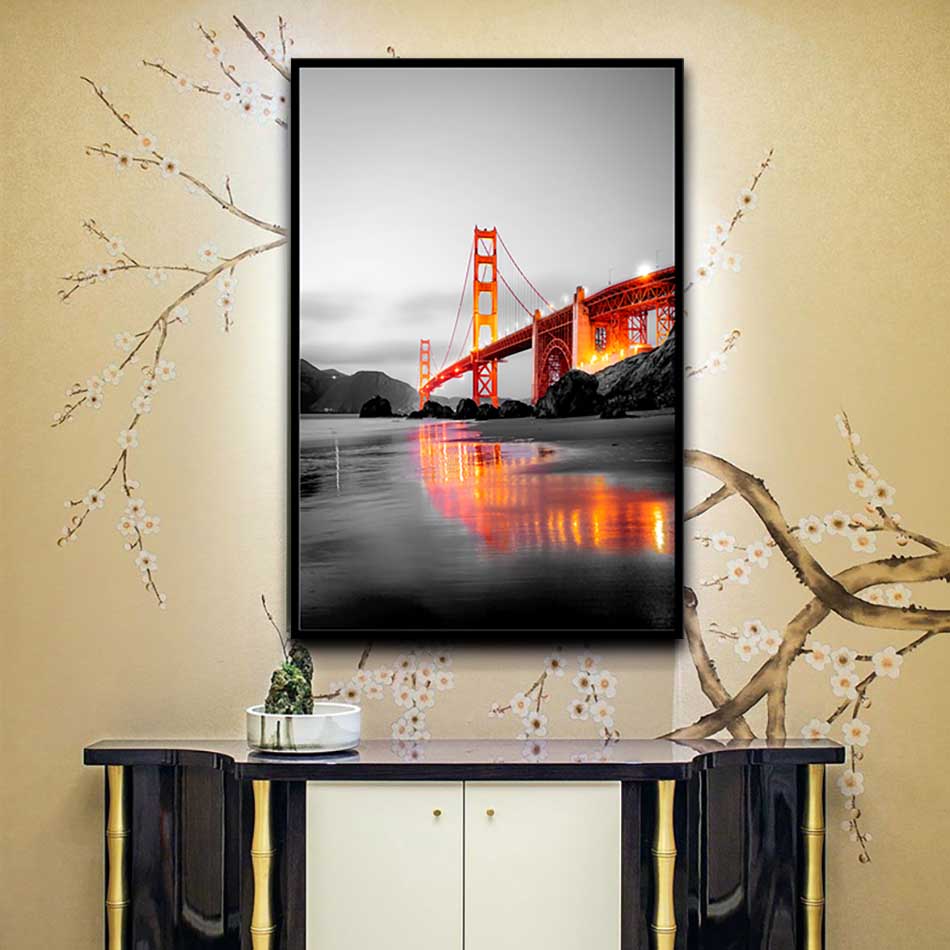 Tranh canvas treo tường Decor cầu và dòng sông- DC112